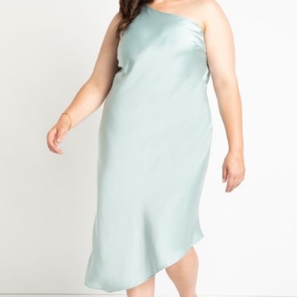 Eloquii One Shoulder Bias Cut Dress - Size 20 - New With Tags - Picture 1 of 5